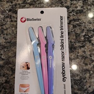 BioSwisLash Eyebrow & Bikini Line Trimmers Shaver Razor Face Hair 3 Pack